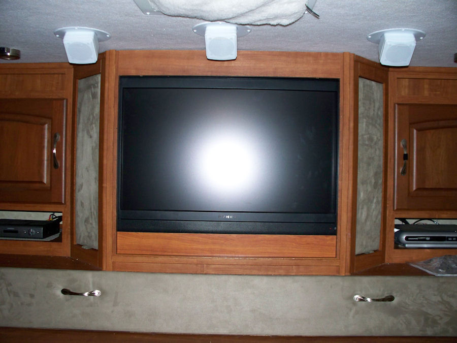 The new ly installed flat-screen